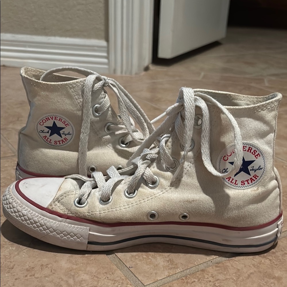 Converse Kids High-Top Sneakers - White